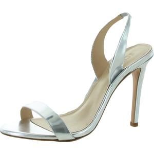 Schutz Womens Luriane Silver Leather Slip On Evening Sandals Shoes NWT